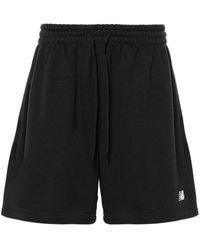 New Balance - Logo-embroidered Jersey Track Shorts - Lyst