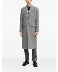 Trussardi - Herringbone Pattern Coat - Lyst