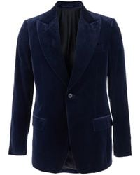 Lardini - Velvet Single-Button Blazer - Lyst