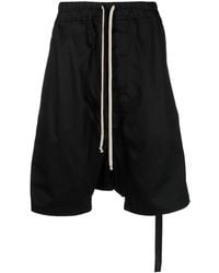 Rick Owens - Black Drawstring Deck Shorts-men - Lyst