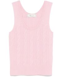 Blumarine - Cable-Knit Tank Top - Lyst