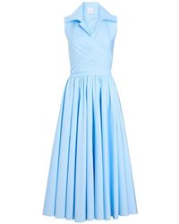 Patou - Draped Midi Dress - Lyst