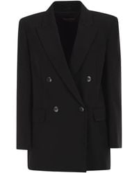 Max Mara - Blazer Croisé À Revers Pointus - Lyst