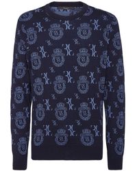 Billionaire - Monogram-jacquard Crew-neck Jumper - Lyst