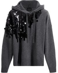 Roberto Collina - Sequin-Embellished Hooded Sweater - Lyst