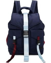Ganni - Backpack With Logo - Lyst