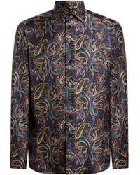 Etro - Paisley-Print Silk Shirt - Lyst