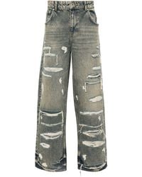 Represent - R3d Gerafelde Straight Jeans - Lyst