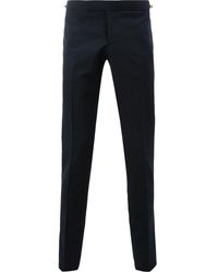 Thom Browne - Low Rise Skinny Trouser With Red, White And Blue Selvedge Back Leg Placement In School Uniform Plain Weave - Lyst
