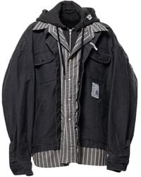 Maison Mihara Yasuhiro - Layered-Effect Hooded Shirt-Jacket - Lyst