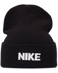 Nike - Peak Logo-Patch Beanie Hat - Lyst