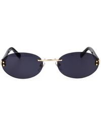 Marc Jacobs - Lunettes De Soleil The Classic À Monture Ovale Et Logo - Lyst