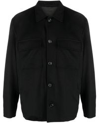Lardini - Button-up Wool-blend Shirt Jacket - Lyst