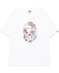 A Bathing Ape - Logo-printed t-shirt - Lyst