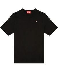 DIESEL - Cotton T-Shirt With Logo Embroidery - Lyst