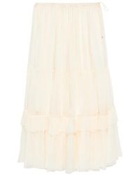 Chloé - Silk Long Skirt - Lyst