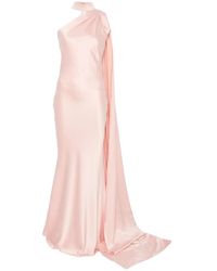 ACTUALEE - Draped Single-Shoulder Gown - Lyst