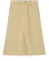 Tory Burch - Deconstructed Denim Midi Skirt - Lyst
