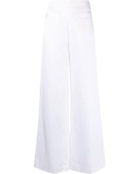 Sandro - High-waisted Wide-leg Trousers - Lyst