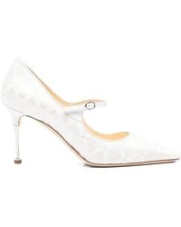 Manolo Blahnik - Aleka Geometric-Pattern Strap Pumps - Lyst
