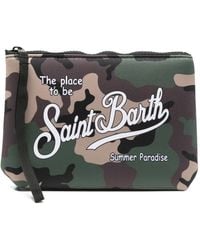 MC2 Saint Barth - Aline Camouflage Zip Clutch Bag - Lyst
