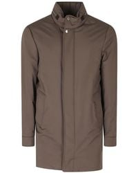 Moorer - Vittor-Ac High-Neck Concealed-Fastening Jacket - Lyst