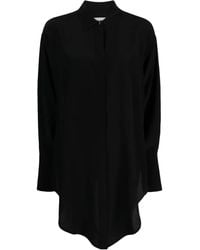Victoria Beckham - Wrap Front Silk Shirt - Lyst