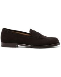 Dunhill - Penny-slot Suede Loafers - Lyst