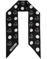 Moschino - Bear Polka-Dot Silk Scarf - Lyst