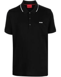 HUGO - Polo con logo estampado - Lyst