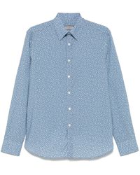 Canali - Floral-Print Shirt - Lyst