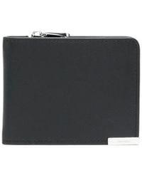 Calvin Klein - Logo Plaque Bi-Fold Leather Wallet - Lyst