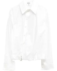 Loewe - Chemise En Coton À Design Drapé - Lyst