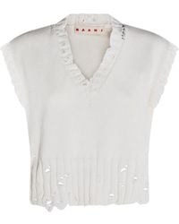 Marni - Top Con Scollo A V - Lyst