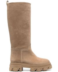 Gia Borghini Ninette Suede Boot in Natural | Lyst Gia Borghini Ninette Suede Boot in Natural | Lyst