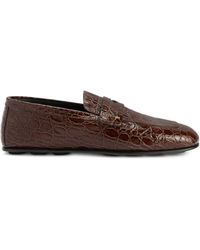 Giuseppe Zanotti - Cristophe Crocodile-Embossed Loafers - Lyst