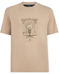 Brunello Cucinelli - Cotton Interlock Crew-neck T-shirt With Print - Lyst
