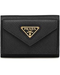 Prada - Small Saffiano Wallet - Lyst