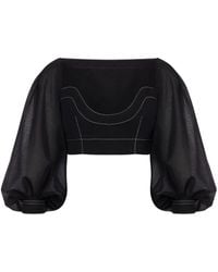 Philosophy Di Lorenzo Serafini - Cropped Top Met Bisschop Mouwen - Lyst