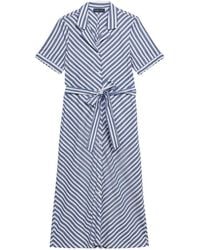 Brooks Brothers - Striped Shirt Belt Dress - Lyst