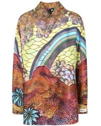 VLISCO DIALOGUES - Landscape-Print Long-Sleeve Shirt - Lyst