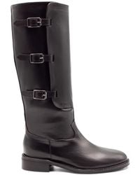 Julie Dee - Buckle-Strap Biker Boots - Lyst