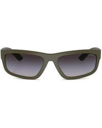 Prada Linea Rossa - Matte Rectangle Frame Sunglasses - Lyst