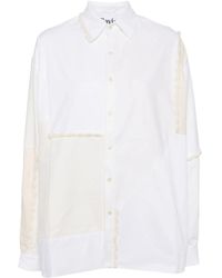 CAVIA - Panelled Crochet-Trim Shirt - Lyst