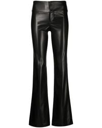 Alice + Olivia - Olivia Vegan Leather Flared Trousers - Lyst