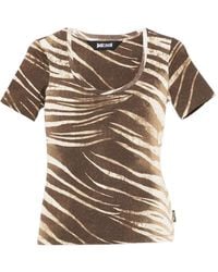 Just Cavalli - Print Short-Sleeve Top - Lyst