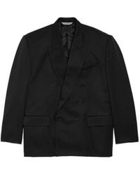 Balenciaga - Double-Breasted Wool-Gabardine Jacket - Lyst
