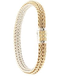 John Hardy - 18kt Yellow Gold And Sterling Silver Classic Chain Reversible Bracelet - Lyst