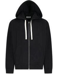 Jil Sander - Zip-Up Drawstring Hoodie - Lyst