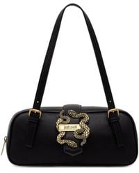 Just Cavalli - Snake-Plaque Logo-Plaque Shoulder Bag - Lyst